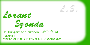 lorant szonda business card